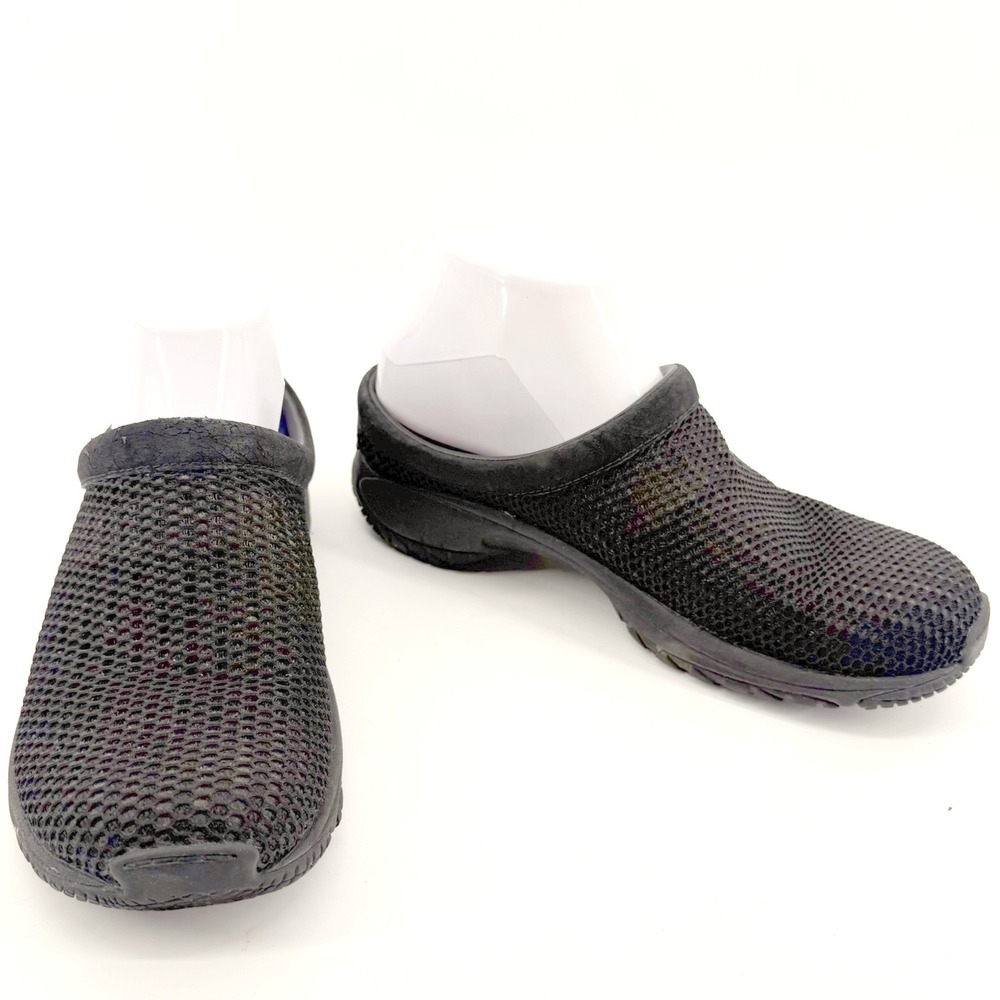 Merrell Encore Breeze Clogs Womens 9 Black Mesh Slip On Walking Shoes Comforalbe
